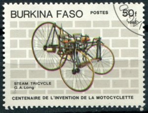 Burkina Faso Sc#689 Used, 50fr multi, Motorcyle Centenary (1985)