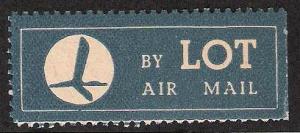 Airmail by LOT label