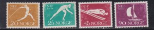 Norway # 389-392, Various Sports, LH, 1/3 Cat..