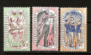 Czechoslovakia Sc 958-60 NH SET of 1960 - Sport