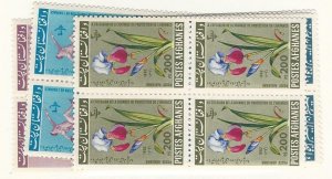 Afghanistan, Postage Stamp, #604-608, C23-C25 Blocks Mint NH, 1962