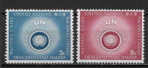 United Nations NY 53-54 UNEF set MNH