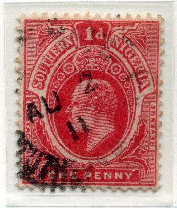 SOUTHERN NIGERIA;   1909 early Ed VII issue fine used 1d. value  