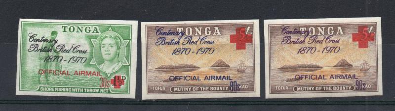 Tonga - SG# O55 - O57 MH / Imperfs  -  Lot 0119095