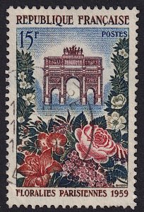 France - 1959 - Scott #904 - used - Paris Flower Festival