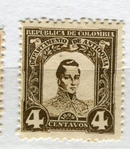 COLOMBIA; ANTIOQUINA 1899 Cordoba issue Mint hinged 4c. value