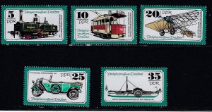 Germany - DDR # 1843-1847 Transportation Museum, Mint NH, 1/2 Cat