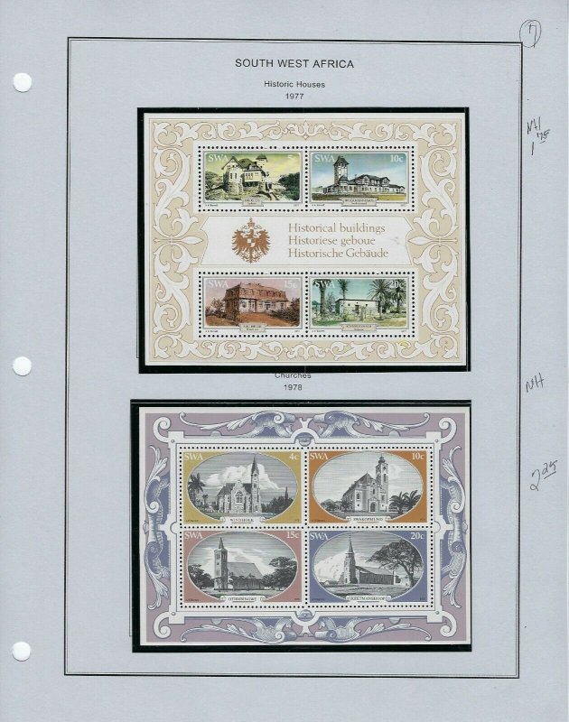 SOUTH WEST AFRICA ALMOST COMPLETE 1968-1989/ MINT 85% NH/LIGHTHOUSE BINDER/DUST 