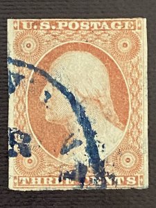 US Stamps-SC# 11 - Used  - SCV = $21.50