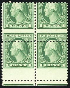 542, Mint NH 1¢ - Large Misperf Error Block of Four Stamps - Stuart Katz