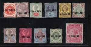 Zululand #1 - #11 (SG #1 - #11) Very Fine Mint Original Gum Hinged Set