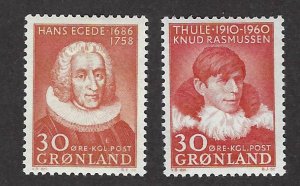 Greenland SC#46-47 Mint F-VF....Beautiful!