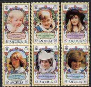 Anguilla 1982 Princess Di's 21st Birthday set of 6 unmoun...