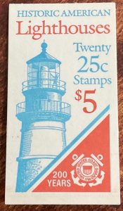 US #BK171 MNH Booklet of 20 P#5 Lighthouses SCV $30.00 L42