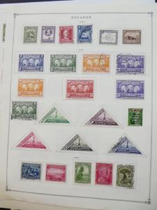 EDW1949SELL : ECUADOR Very clean Mint & Used collection on album pages Cat $1724