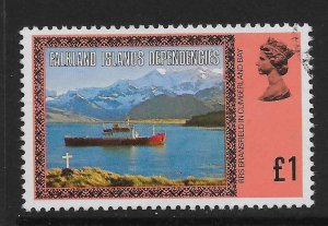 FALKLAND IS.DEP. SG87A 1980 1 DEFINITIVE USED