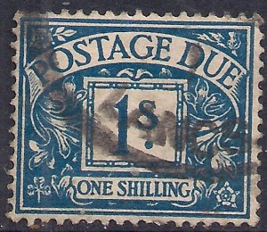 GB 1937  KGV1 1/-d Blue Postage Due Wmk GV1R SG D33 ( J390 )