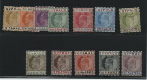 Cyprus #48 - #59 Mint Fine - Very Fine Original Gum Hinged Set