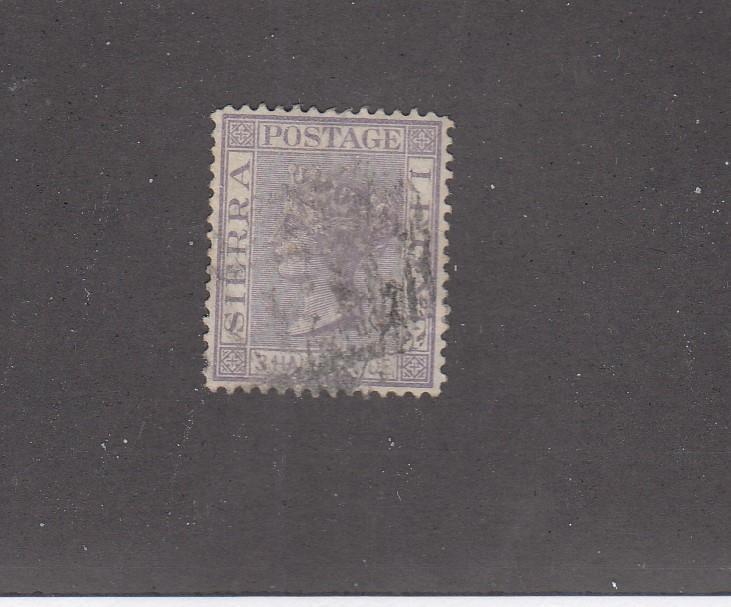 SIERRA LEONE # 13 1 1/2p  QUEEN VICTORIA VIOLET WITH CANCEL