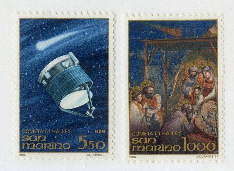 SAN MARINO 1105-1106 MNH SCV $2.50 BIN $1.25 Halley's Comet