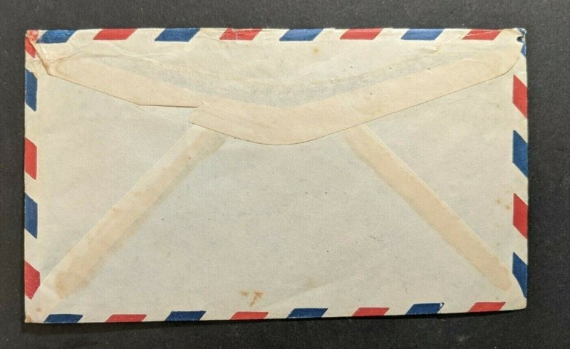 1943 US APO 502 New Caledonia Censored Airmail Cover to Pembroke MA USA
