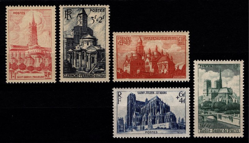 France 1947 National Relief Fund, Cathedrals of France (2nd issue), Set [Unused]