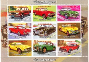 Turkmenistan 2000 CLASSIC CARS Sheet Perforated Mint (NH)