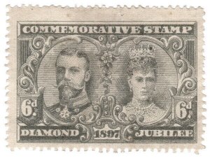 (I.B) QV Cinderella : Unofficial Diamond Jubilee Issue 6d (1897)