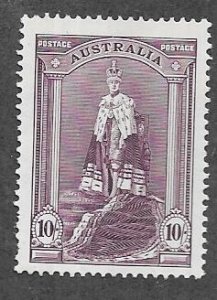 Australia #178  10sh  Royalty (MH)* CV $28.00