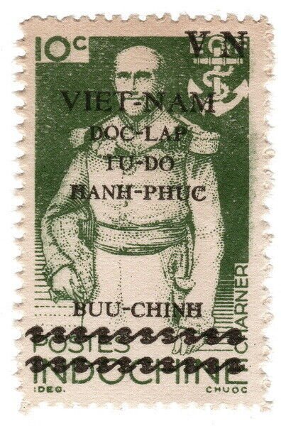 (I.B) Vietnam Postal : Ho Chi Minh Overprint 10c