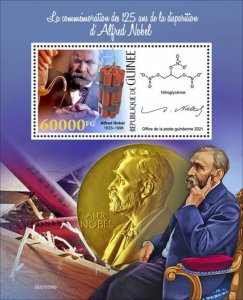 Guinea - 2021 Alfred Nobel Anniversary - Stamp Souvenir Sheet - GU210359b