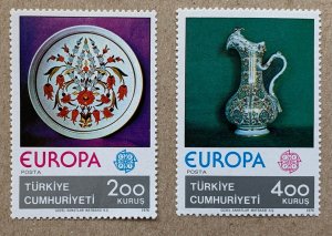 Turkey 1976 Europa (Ceramics), MNH. Scott 2025-2026, CV $9.25