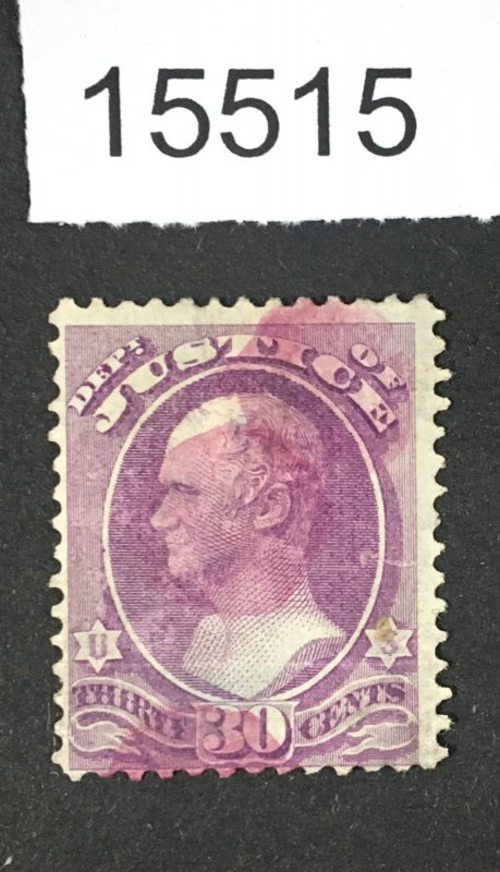 MOMEN: US STAMPS # O33 USED $360 LOT #15515