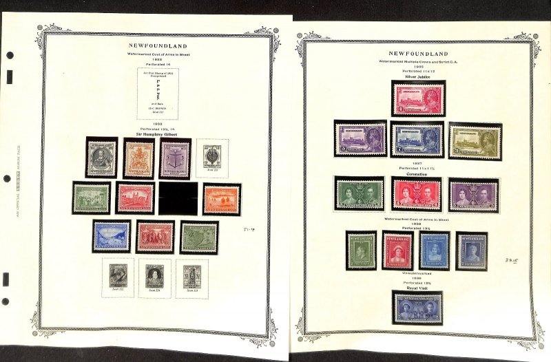 Newfoundland Collection 1933-1947 on 4 Scott Specialty Pgs, #233-243+ Mint (CI)
