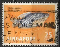 Singapore; 1962: Sc. # 59:  Used Single Stamp