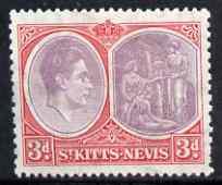 St Kitts-Nevis 1938-50 KG6 3d P13 x 12 mounted mint SG73