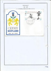 GRUNAY- 1982 - World Cup - Imperf Souv Sheet - F D C - Private Issue