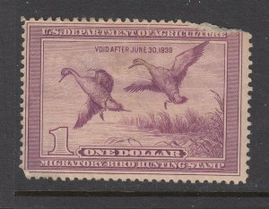 #RW5 1938 Duck Stamp (Mint Hinged) Nice cv$225.00