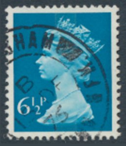 GB  Machin 6½p SG X872 1 band  Used SC# MH60  see scans & details