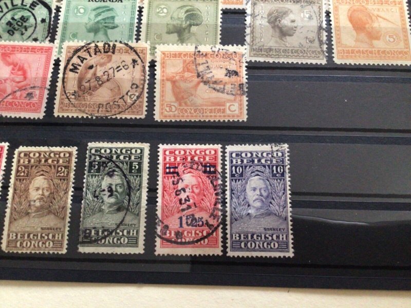 Belgian Congo mounted mint & used stamps A12920