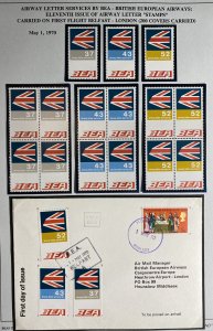 1970 Middlesex Airmail First Day Cover BEA Airway Letter Service