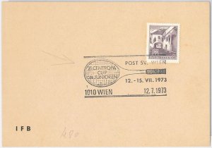 54482 - AUSTRIA - POSTAL HISTORY: nice SPORTS postmark on COVER: TENNIS 1973-