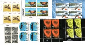 ICELAND. 1958 - 2006. Seven block of four.