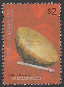 Argentina Scott 2131 MNG, $2 Mapuche Culture issue of 2000, Drum