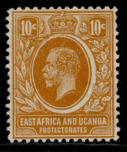 EAST AFRICA and UGANDA GV SG47, 10c yellow-orange, LH MINT.