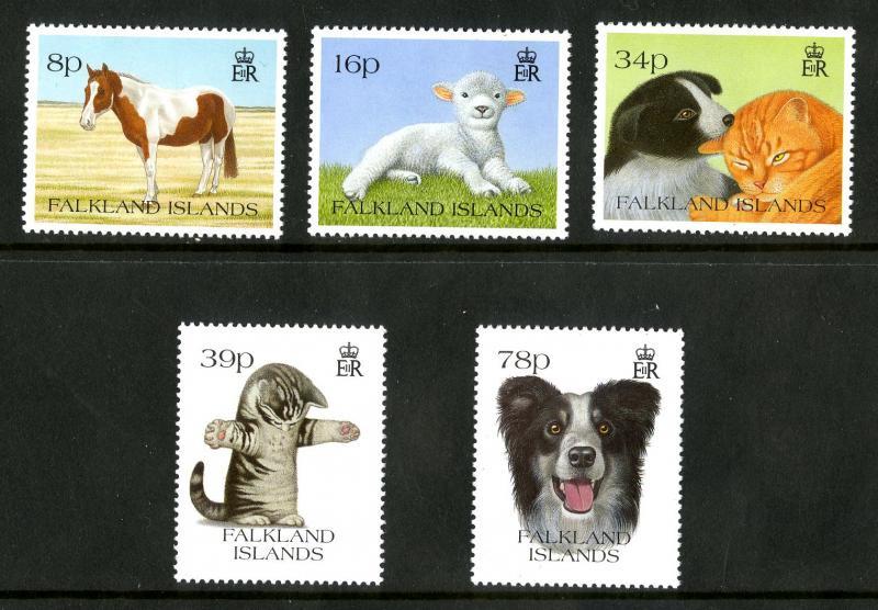 FALKLAND ISLAND 588-92 MNH SCV $11.50 BIN $7.00 ANIMALS