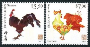 2016 Samoa 1301y-1302y Chinese calendar - Year of the Rooster 10,00 €