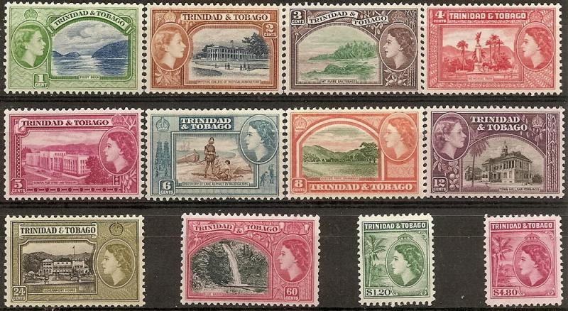 Trinidad & Tobago  72-83 Mint OG 1938 1st QEII Definitives