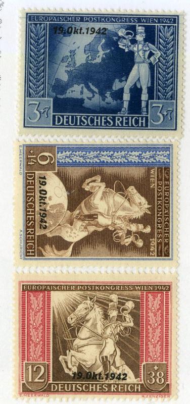 GERMANY B12-B14 MH SCV $2.20 BIN $1.00 HORSES