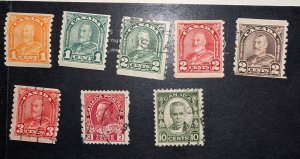 Canada Scott # 178-179 mh,  180-184 used,  190 used
